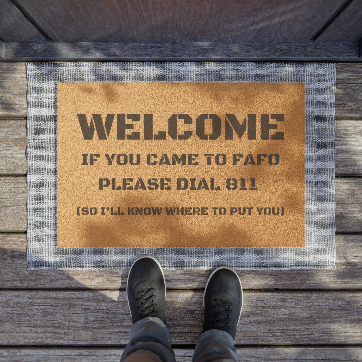FAFO Dial 811 Doormat