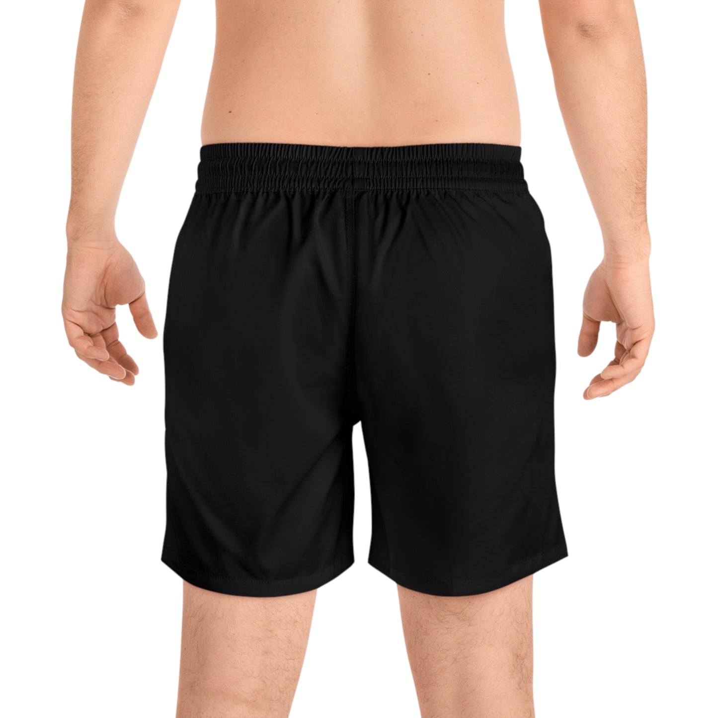 Men's Black Mid-Length Swim Shorts