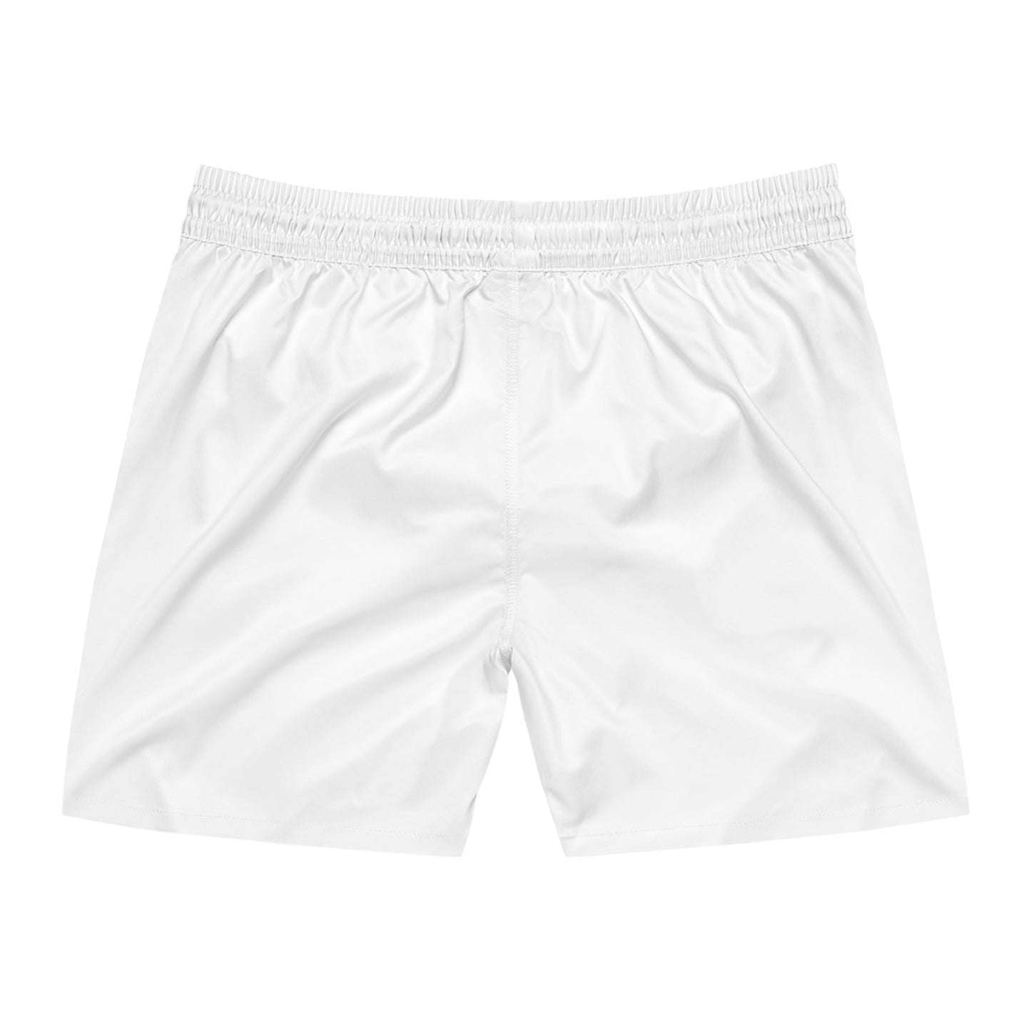 Men's White Mid-Length Swim Shorts