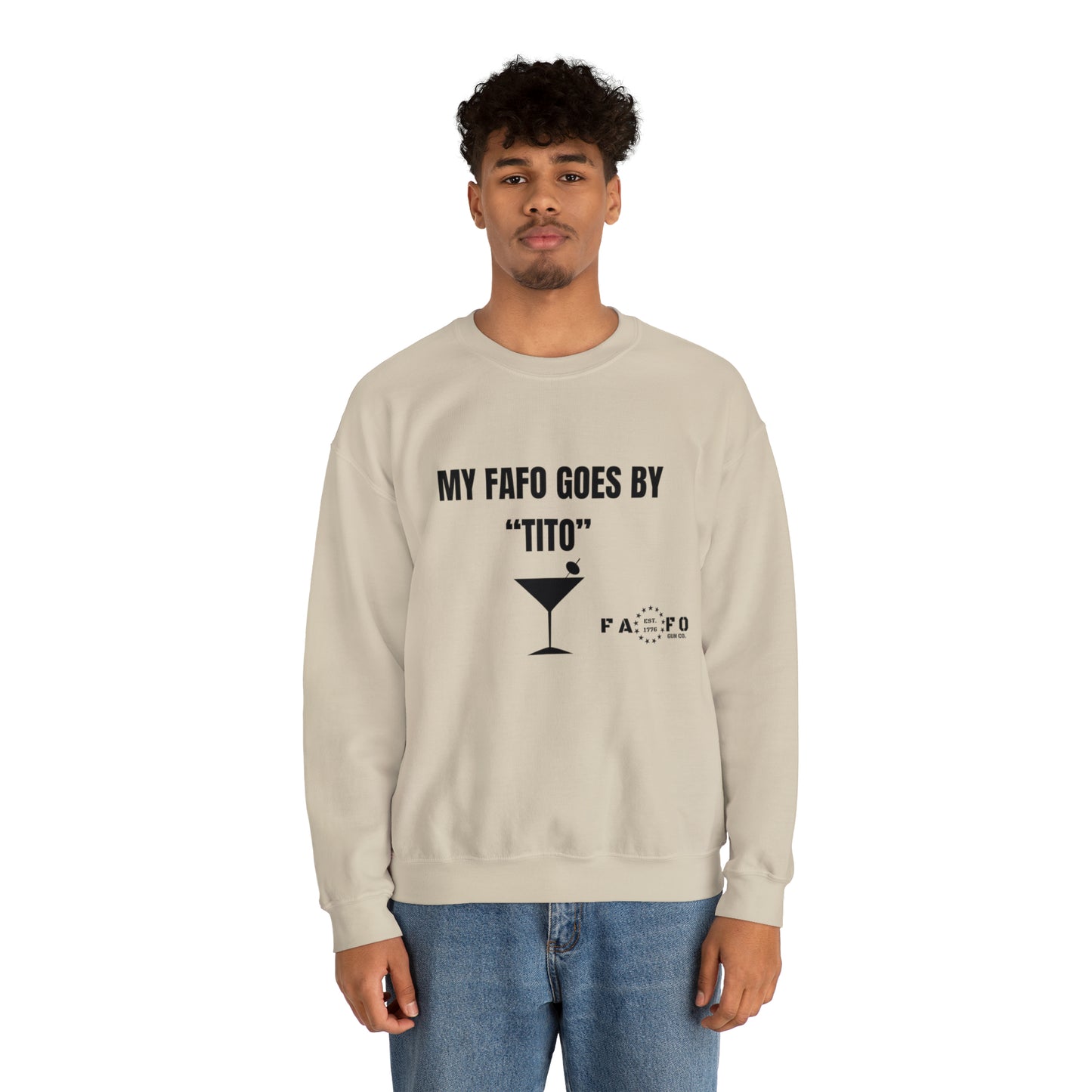 “MY FAFO GOES BY TITO” Unisex Heavy Blend™ Crewneck Sweatshirt