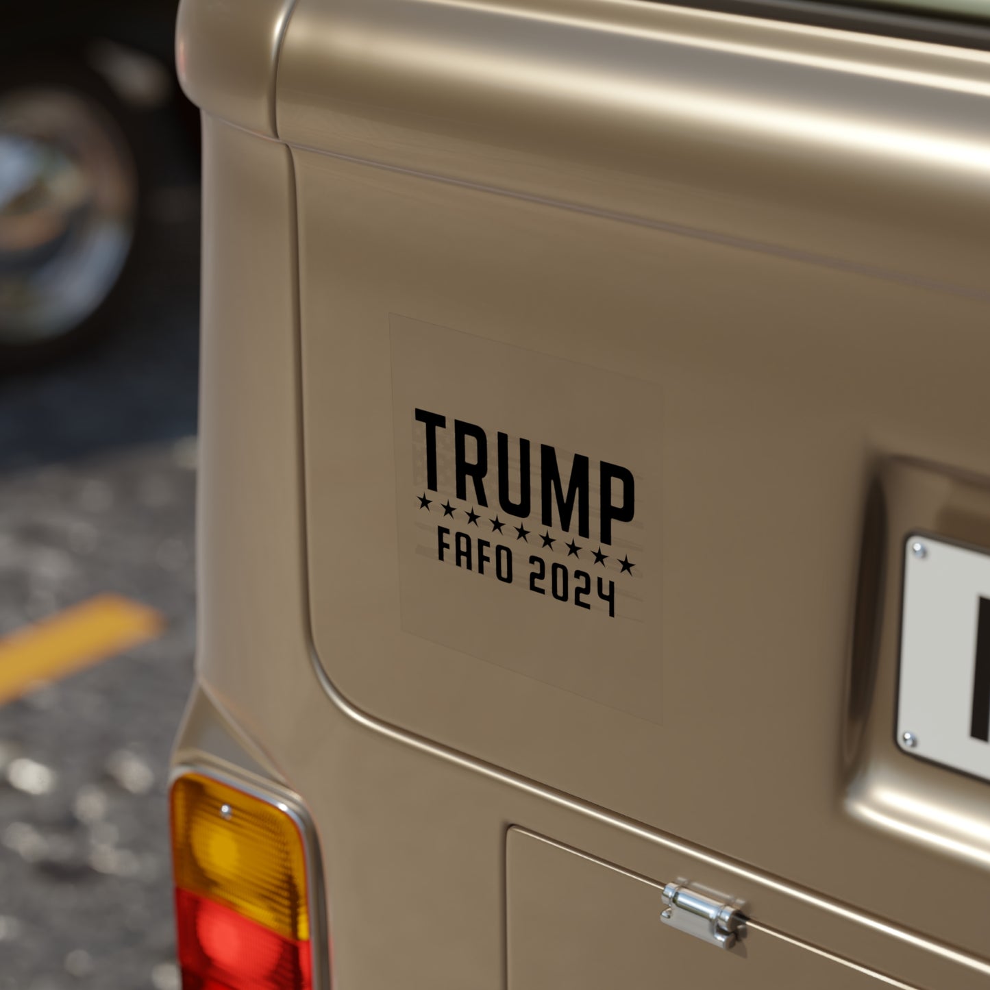 TRUMP 2024 Transparent Outdoor Stickers, Square, 1pc