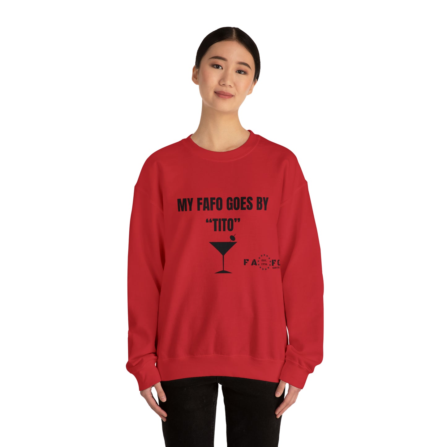“MY FAFO GOES BY TITO” Unisex Heavy Blend™ Crewneck Sweatshirt