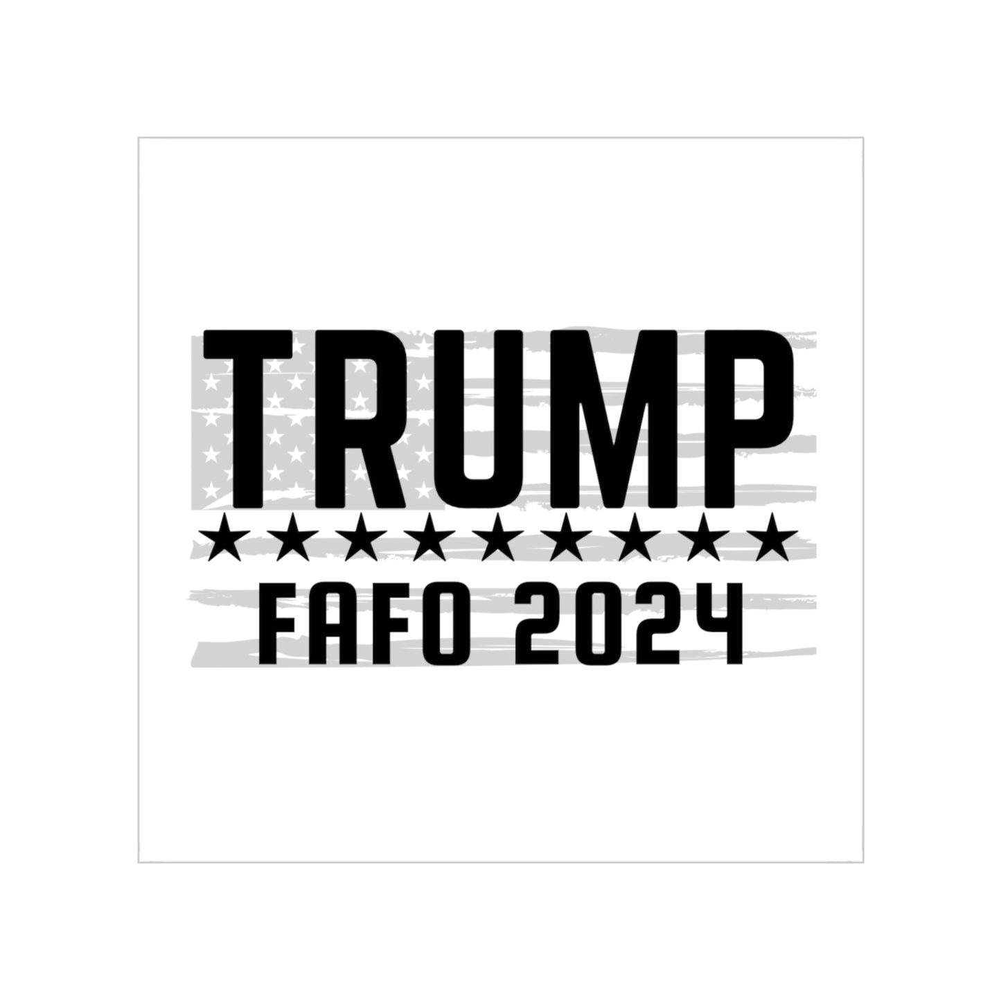 TRUMP 2024 Transparent Outdoor Stickers, Square, 1pc