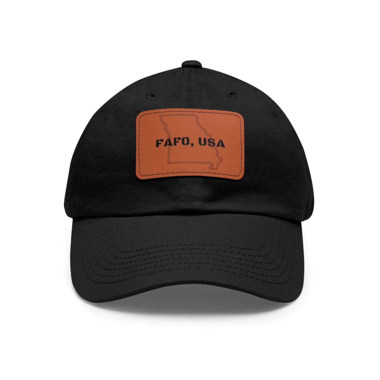FAFO, USA (MO) Leather Patch Hat