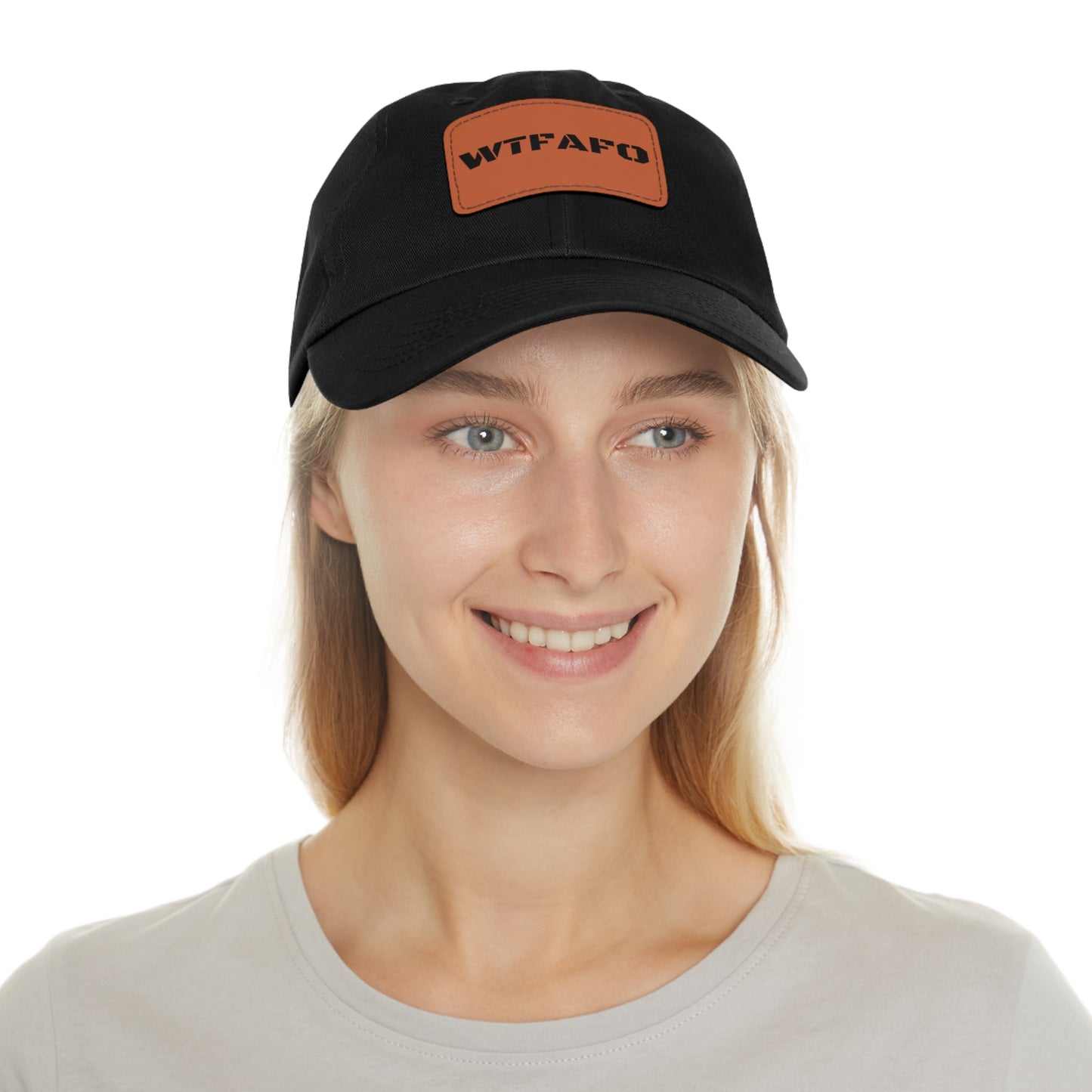 WTFAFO Leather Patch Hat