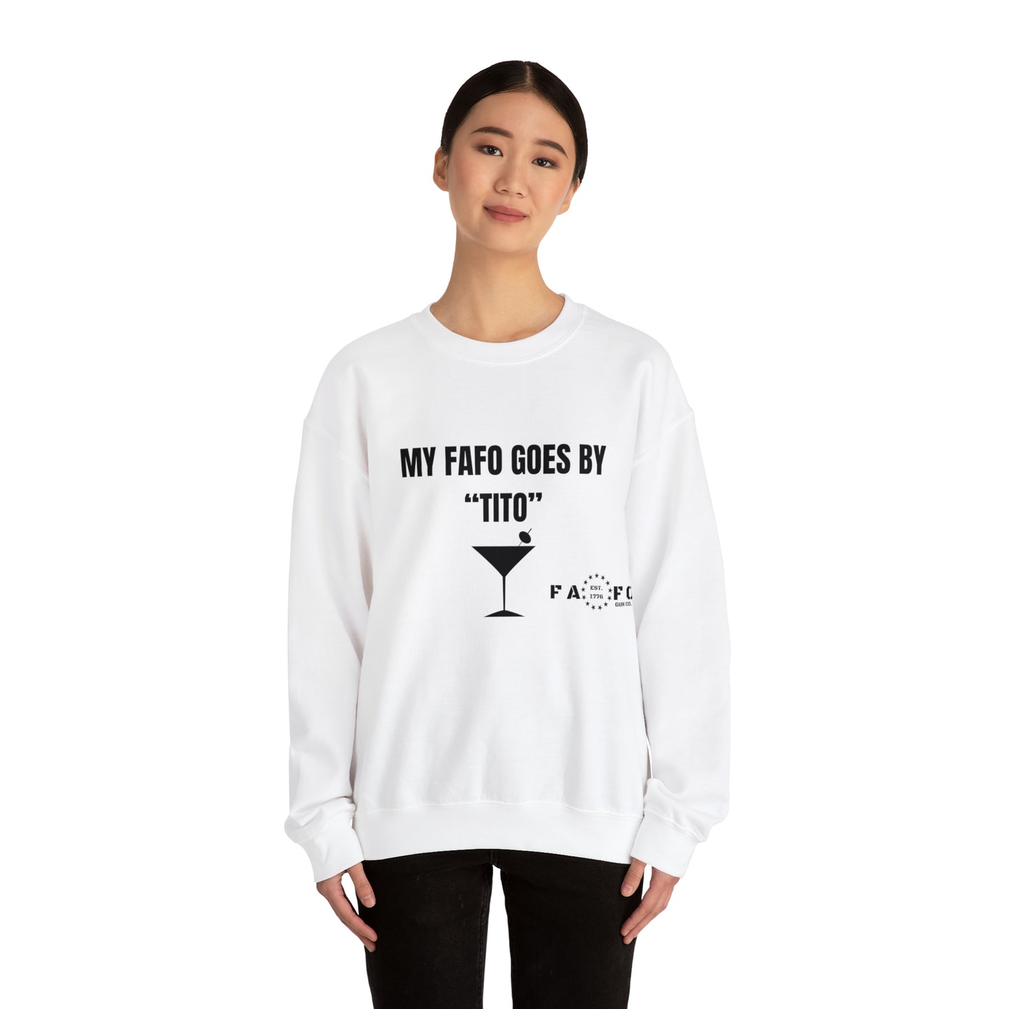 “MY FAFO GOES BY TITO” Unisex Heavy Blend™ Crewneck Sweatshirt
