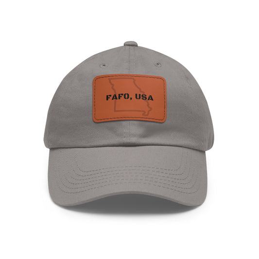 FAFO, USA (MO) Leather Patch Hat