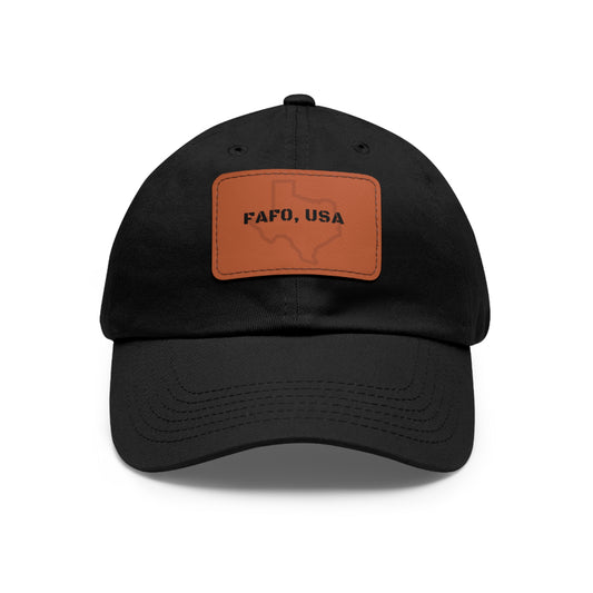 FAFO, USA (TX) Leather Patch Hat